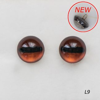 Стеклянные глазки, козьи, коричневые