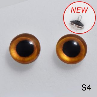 Стеклянные глазки для Тедди, светло-коричневые, широкий зрачек