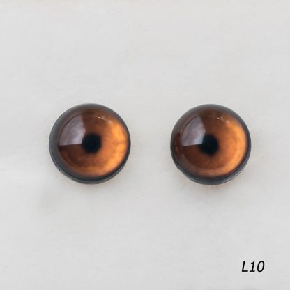 Стеклянные светло-коричневые глазки для мишек и енотов