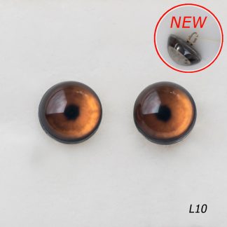 Стеклянные светло-коричневые глазки для мишек и енотов