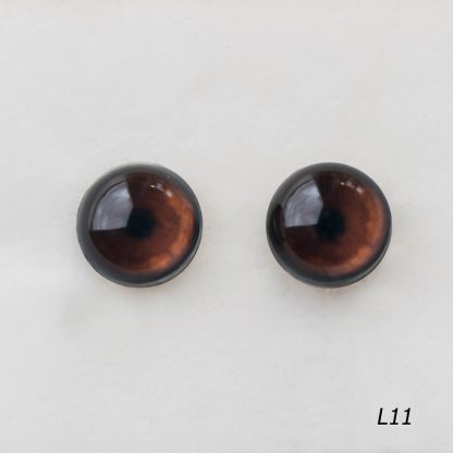 Стеклянные коричневые глазки для мишек и енотов