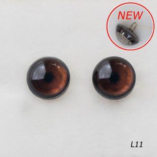 Стеклянные коричневые глазки для мишек и енотов