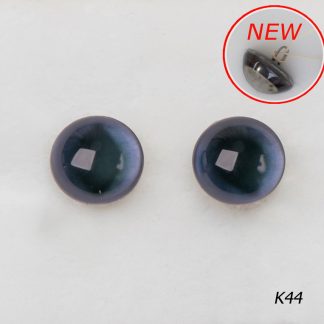 Стеклянные, кошачьи глазки для игрушек темно-голубого цвета