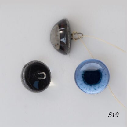 Стеклянные глазки для игрушек Тедди, светло-голубые с широким круглым зрачком