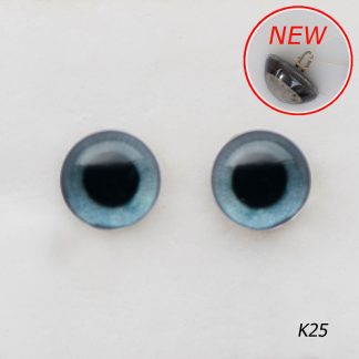 Серо-голубые стеклянные глазки с широким, круглым зрачком