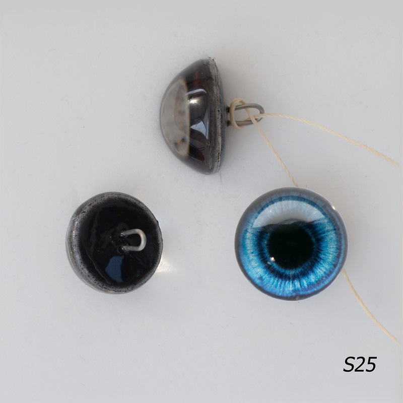 Стеклянные глазки для Тедди, темно-голубые