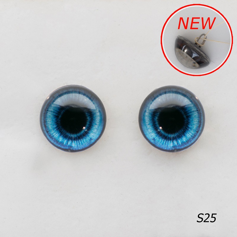 Стеклянные глазки для Тедди, темно-голубые